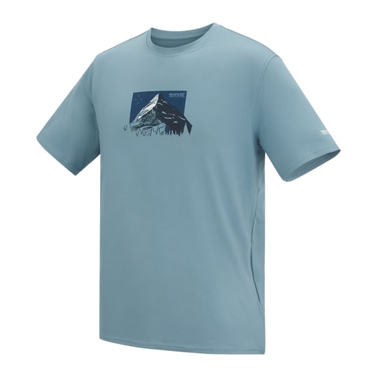 Regatta Mens Fingal Mountain Range T-Shirt (Dusky Blue) - Image 3