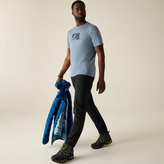 Regatta Mens Fingal Mountain Range T-Shirt (Dusky Blue) - Image 5