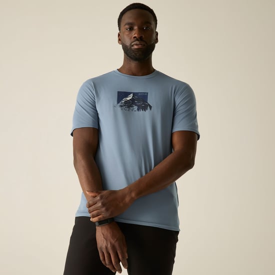 Regatta Mens Fingal Mountain Range T-Shirt (Dusky Blue) - Image 6