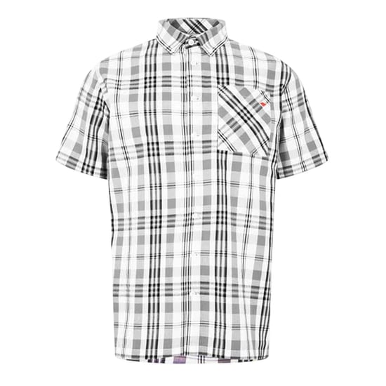 Lee Cooper Geruit katoenen herenoverhemd (Wit) - Image 1