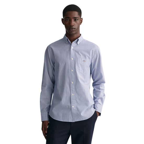 Gant Mens Banker Poplin Shirt (Blue) - Image 2