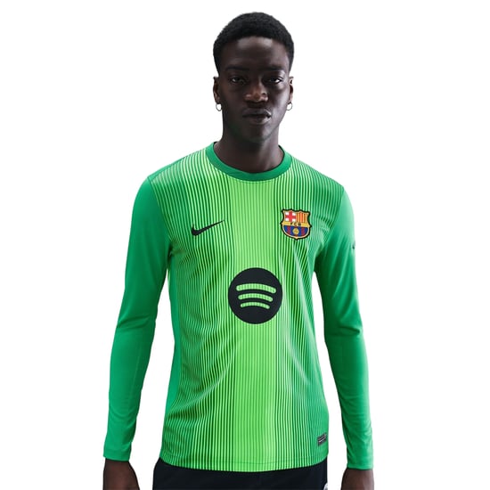 Nike Mens 2025/2026 FC Barcelona Goalkeeper Jersey (Green) - Image 2
