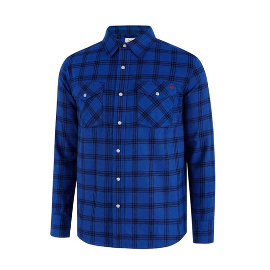 Lee Cooper Herenoverhemd met lange mouwen en ruitjespatroon (Blauw) - Image 3