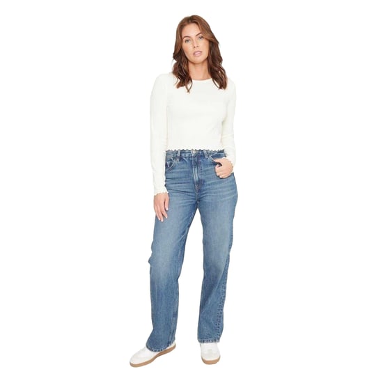 Be You Geribd, kort T-shirt voor dames (Crème) - Image 4