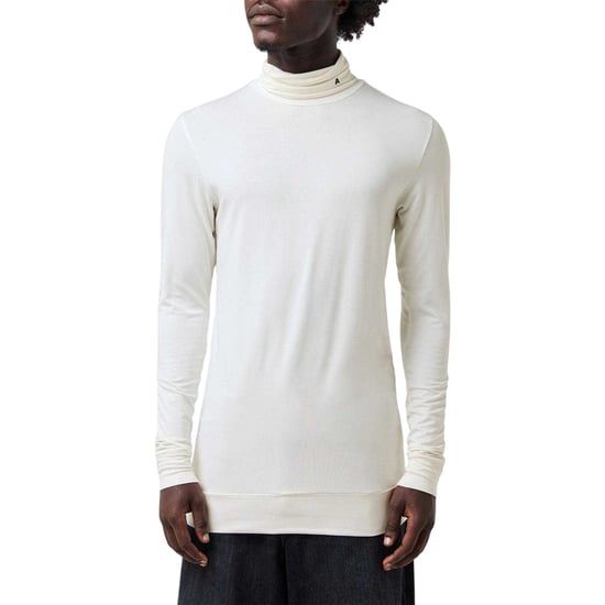 Ambush Heren-T-shirt met lange mouwen en schildpadhals (Wit) - Image 1