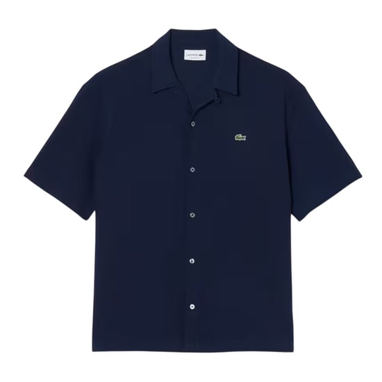 Lacoste Herenoverhemd met Revere-kraag (Marine) - Image 2