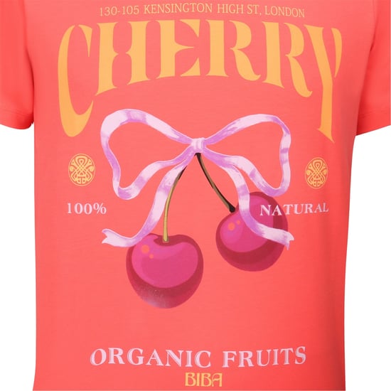 Biba Dames/Dames Oversized T-shirt (Kersen) - Image 3
