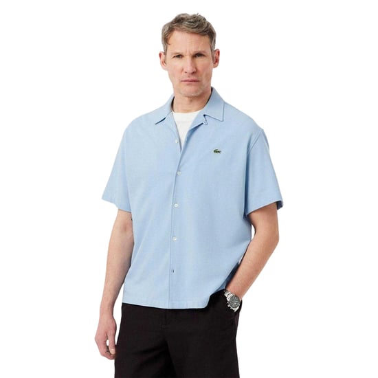 Lacoste Herenoverhemd met Revere-kraag (Blauw) - Image 1