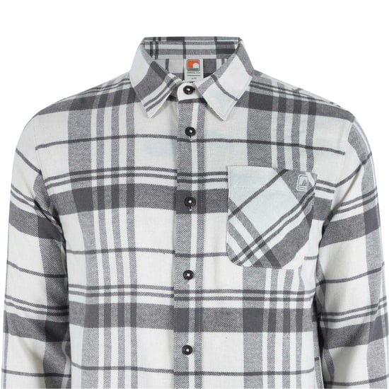SoulCal Mens Checked Long-Sleeved Shirt (White/Grey) - Image 4