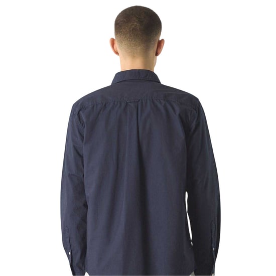 Pretty Green Mens Brentwood Long-Sleeved Shirt (Navy) - Image 3