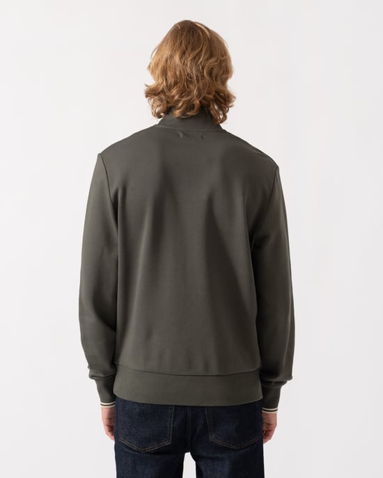 Long Sleeve Logo Detail Sweatshirt in Olive - Image 2
