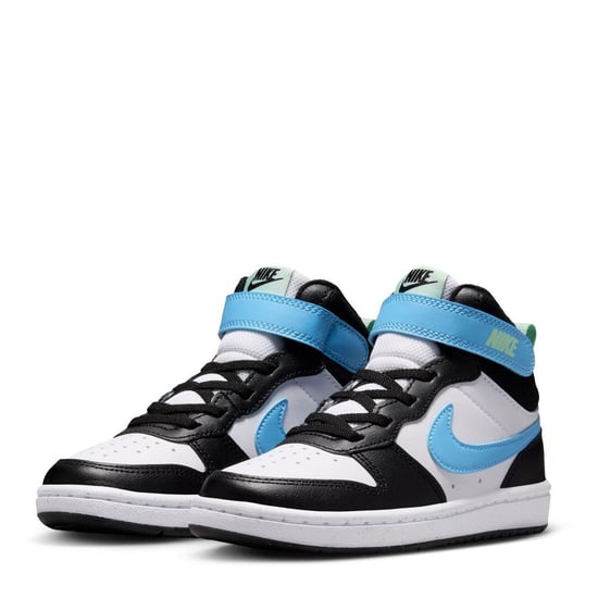 Nike Hoge sneakers voor jongens van Court Borough (Wit/blauw/zwart) - Image 3