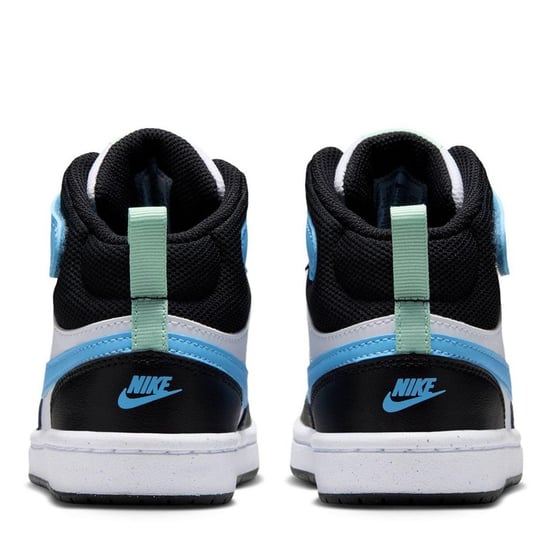 Nike Hoge sneakers voor jongens van Court Borough (Wit/blauw/zwart) - Image 4