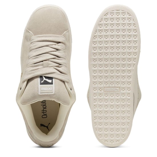 Puma Dames/Dames XL Leo Leopard Print Suede Trainers (Alpenwit) - Image 3