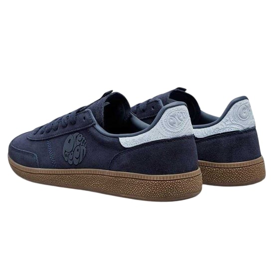 Pretty Green Mens Suede Trainers (Navy) - Image 2