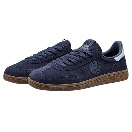 Pretty Green Mens Suede Trainers (Navy) - Image 4