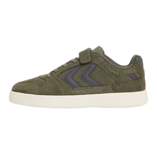 Hummel Childrens/Kids Chevron Suede Trainers (Dusty Olive) - Image 2