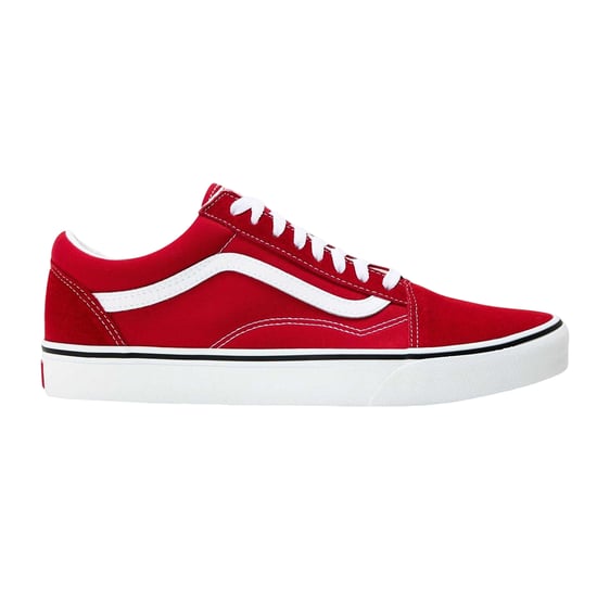Vans Mens Old Skool Canvas Trainers (Racing Red) - Image 1
