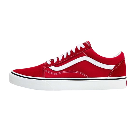 Vans Mens Old Skool Canvas Trainers (Racing Red) - Image 2