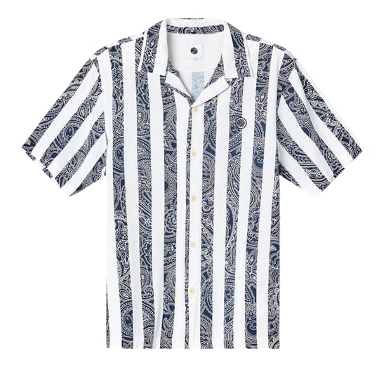 Pretty Green Mens Marshall Regular Short-Sleeved Shirt (Navy) - Image 2