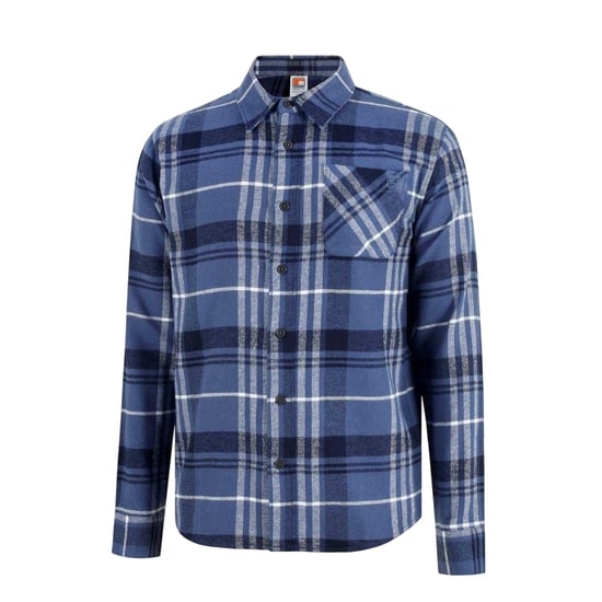 SoulCal Mens Checked Long-Sleeved Shirt (Navy) - Image 3