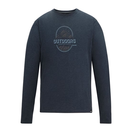 Regatta Mens Maylow Outdoors Long-Sleeved T-Shirt (Navy) - Image 1