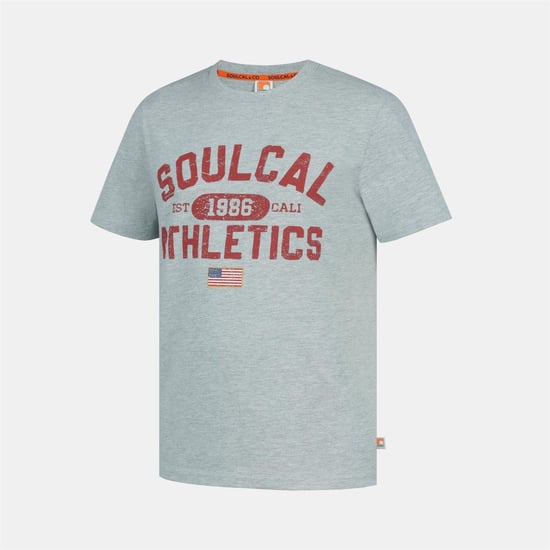 SoulCal Mens Back Print T-Shirt (Grey) - Image 2