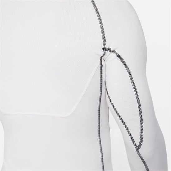 Nike Mens Pro Core Long-Sleeved T-Shirt (White) - Image 5