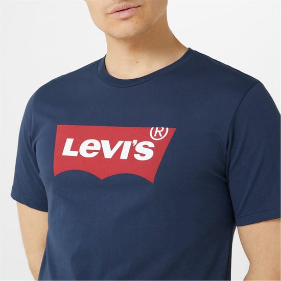 Levis Mens Batwing Logo T-Shirt (Navy) - Image 4