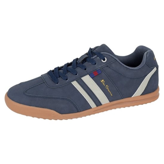 Ben Sherman Mens Feedback Faux Nubuck Trainers (Navy/Grey) - Image 2