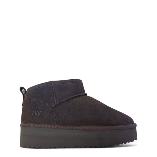 Jack Wills Suède enkellaarsjes met plateauzool voor dames (Chocolade) - Image 1