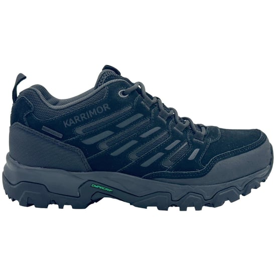 Karrimor Mens Mount Suede Low Waterproof Walking Shoes (Black) - Image 1