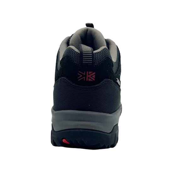 Karrimor Mens Mount Suede Low Waterproof Walking Shoes (Black/Grey) - Image 2