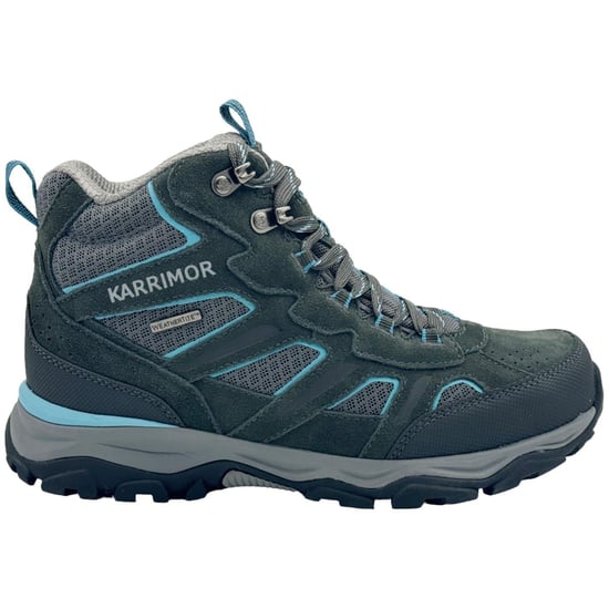 Karrimor Womens/Ladies Mount Suede Waterproof Walking Boots (Grey/Blue) - Image 1