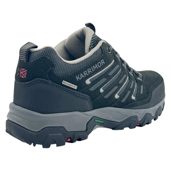 Karrimor Mens Mount Suede Low Waterproof Walking Shoes (Black/Grey) - Image 3