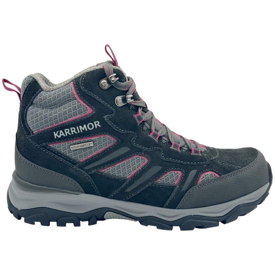 Karrimor Womens/Ladies Mount Suede Waterproof Walking Boots (Black/Pink) - Image 1
