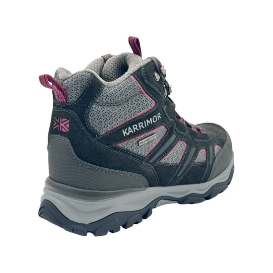 Karrimor Womens/Ladies Mount Suede Waterproof Walking Boots (Black/Pink) - Image 2