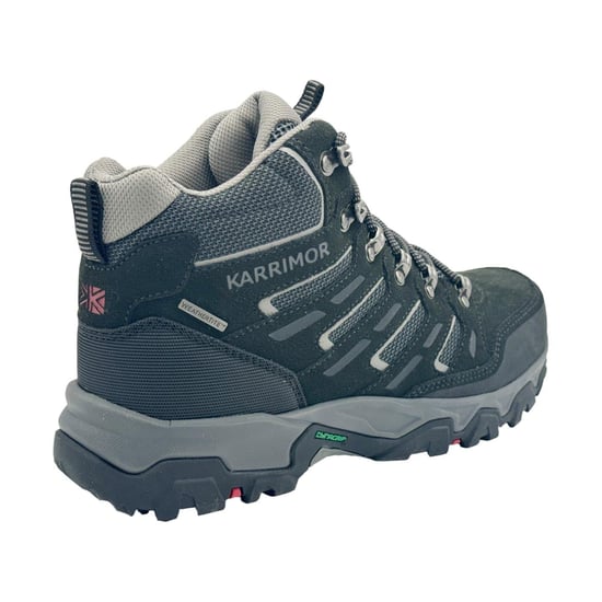 Karrimor Mens Mount Mid Leather Waterproof Walking Boots (Black/Grey) - Image 4