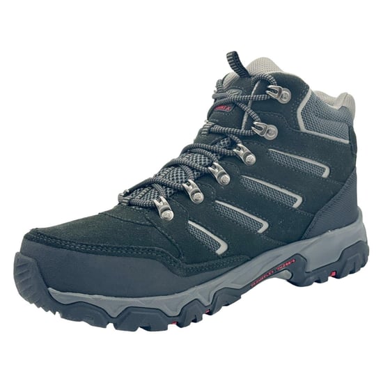 Karrimor Mens Mount Mid Leather Waterproof Walking Boots (Black/Grey) - Image 5