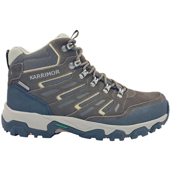 Karrimor Mens Mount Mid Leather Waterproof Walking Boots (Brown) - Image 1