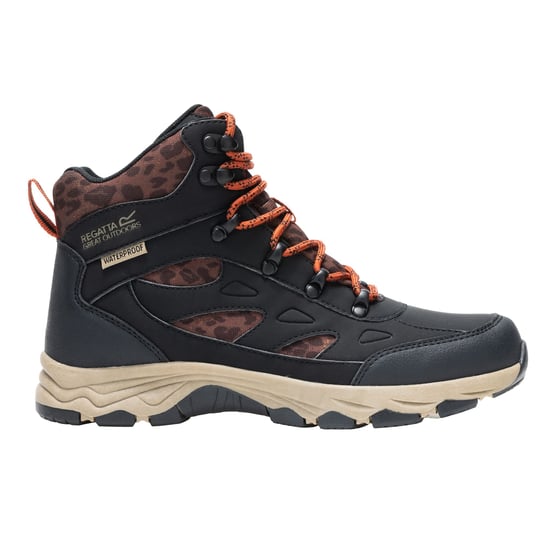 Regatta Dames Vendora Leopard Synthetisch Leren Wandelschoenen (Zwart) - Image 2