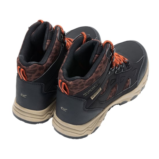 Regatta Dames Vendora Leopard Synthetisch Leren Wandelschoenen (Zwart) - Image 3