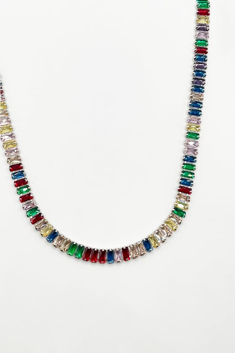 Multicolour Tennis Necklace - Image 2
