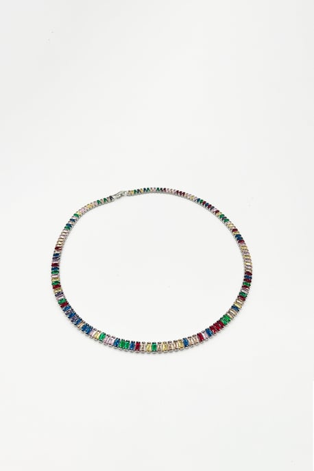 Multicolour Tennis Necklace - Image 3