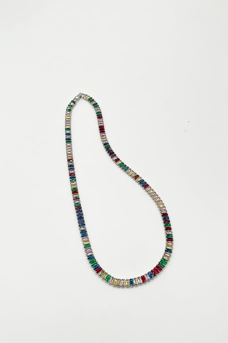 Multicolour Tennis Necklace - Image 5