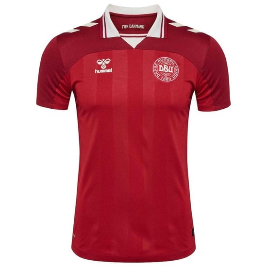 Hummel Mens 2025 Denmark Football Shirt (Red) - Image 1