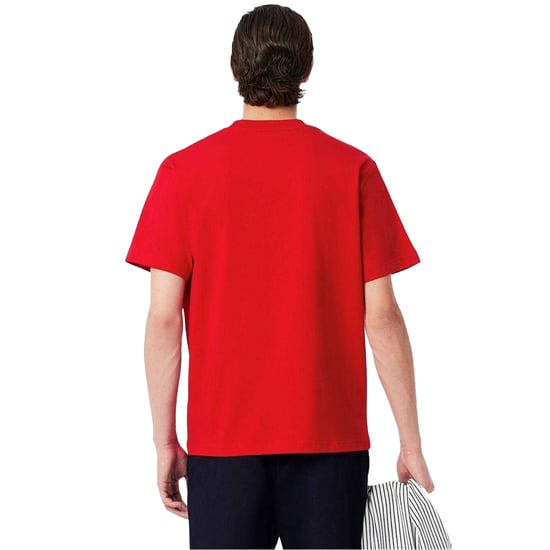 Lacoste Heren Geborduurd T-shirt met logo (Rood) - Image 3