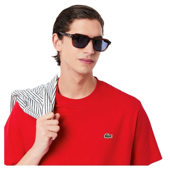 Lacoste Heren Geborduurd T-shirt met logo (Rood) - Image 4