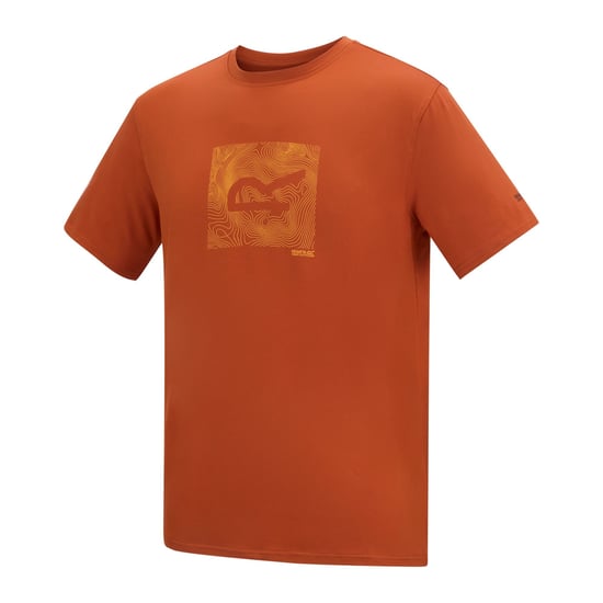 Regatta Mens Fingal Abstract Stretch Logo T-Shirt (Rooibos Tea) - Image 4