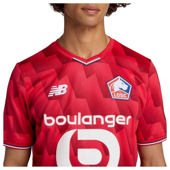 New Balance Mens Lille 25/26 Football Home Shirt (Red) - Image 4